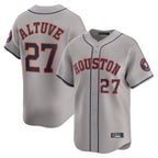 H.Astros #27 Jose Altuve Player Gray Home Limited Ddoa Stitched Jerseys