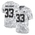D.Cowboys #33 Javonte Williams Player Arctic Camo Salute to Service Limited Home Game Ddoa Stitched Jerseys