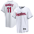 C.Guardians #11 Jose Ramirez Player White Home Game Ddoa Stitched Jerseys