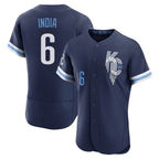 KC.Royals #6 Jonathan India Player Navy City Connect Limited Elite Home Ddoa Stitched Jerseys