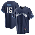 C.Cubs #15 Carson Kelly Player Navy City Connect Home Game Ddoa Stitched Jerseys