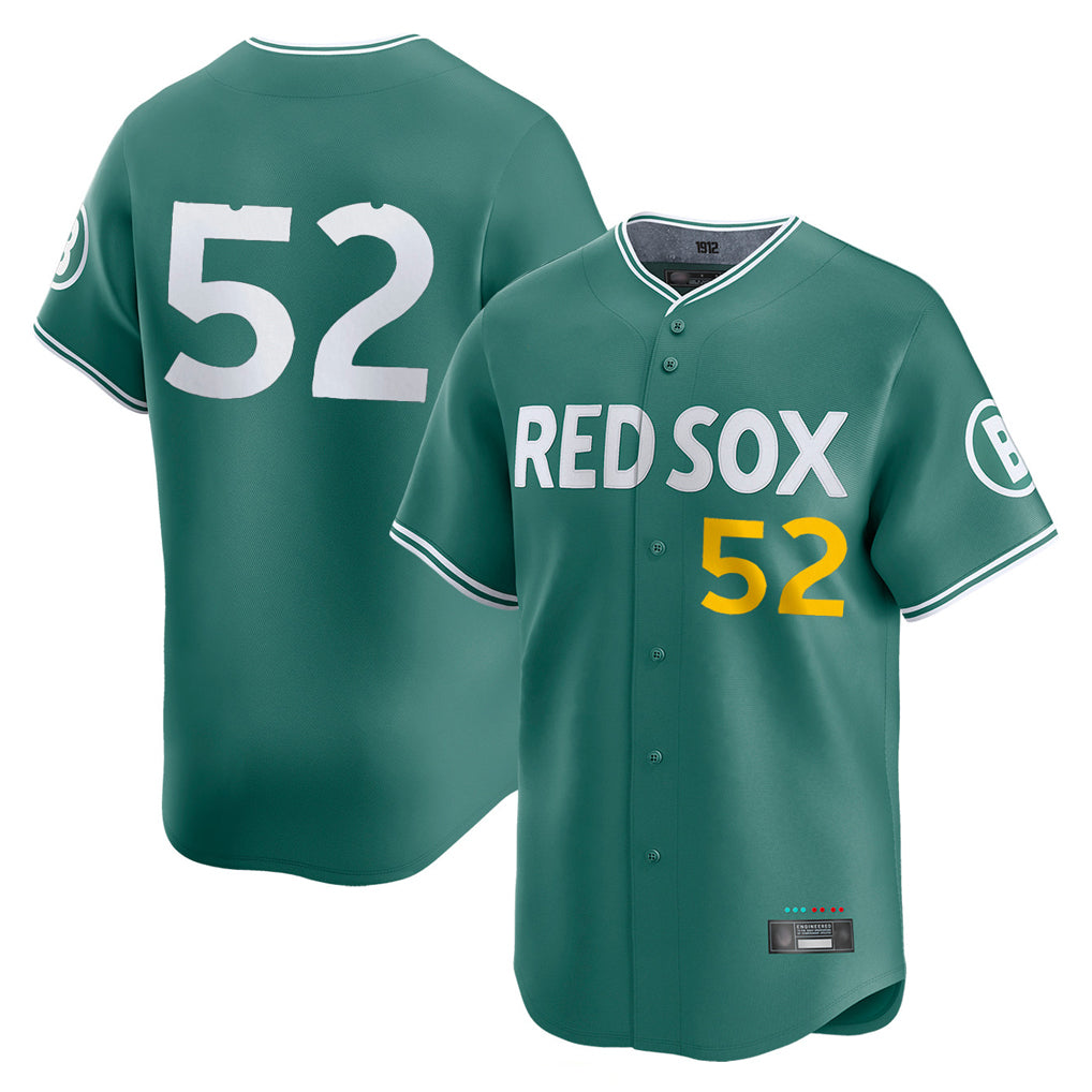 B.Red Sox #52 Wilyer Abreu Player Green City Connect Limited Home Game Ddoa Stitched Jerseys