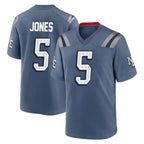 NE.Patriots #5 Dre'Mont Jones Player Blue Rivalries Collection Home Game Ddoa Stitched Jerseys