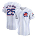 C.Cubs #25 Mois¨¦s Ballesteros Player White Limited Elite Home Game Ddoa Stitched Jerseys