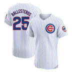 C.Cubs #25 Mois¨¦s Ballesteros Player White Limited Elite Home Game Ddoa Stitched Jerseys
