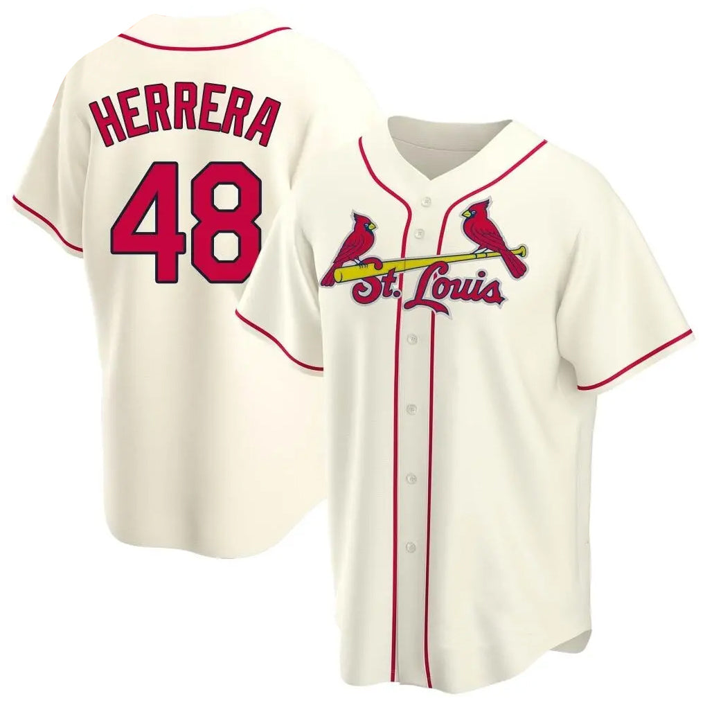 St. Louis Cardinals #48 Ivan Herrera Player Cream Home Game Ddoa Stitched Jerseys