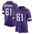 MN.Vikings #61 Jalen Redmond Player Purple Home Game Ddoa Stitched Jerseys