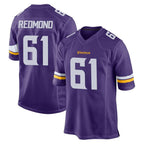 MN.Vikings #61 Jalen Redmond Player Purple Home Game Ddoa Stitched Jerseys