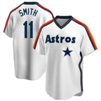 H.Astros #11 Cam Smith Player White Cooperstown Collection T-shirt Ddoa Stitched Jerseys