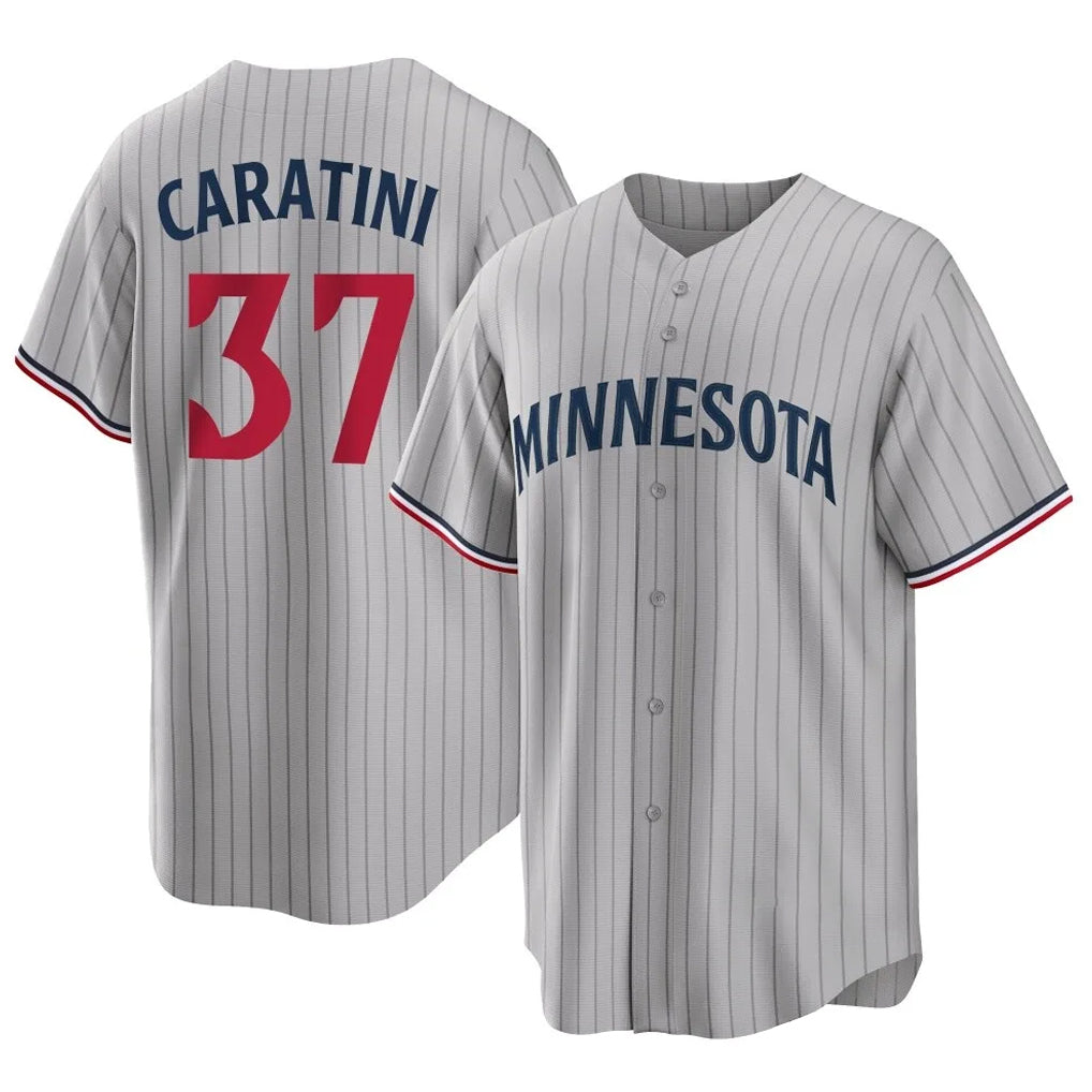 M.Twins #37 Victor Caratini Player Gray Game Limited Home Ddoa Stitched Jerseys