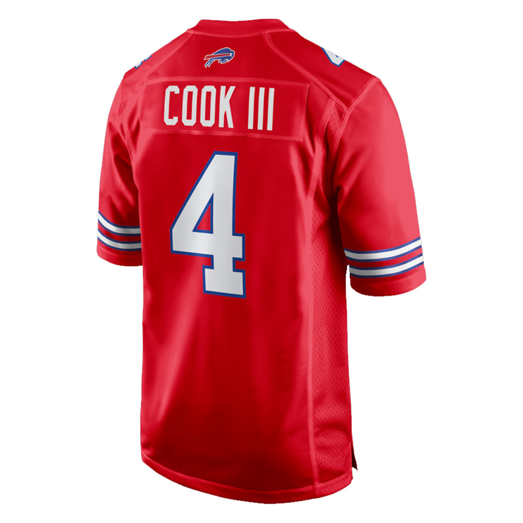 B.Bills #4 James Cook III Player Red Home Game Ddoa Stitched Jerseys