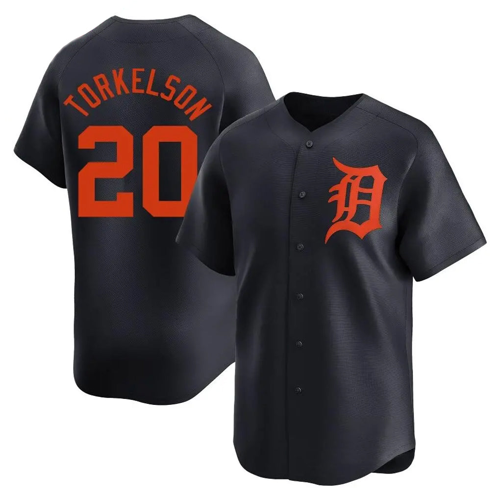D.Tigers #20 Spencer Torkelson Player Navy Home Limited Ddoa Stitched Jerseys