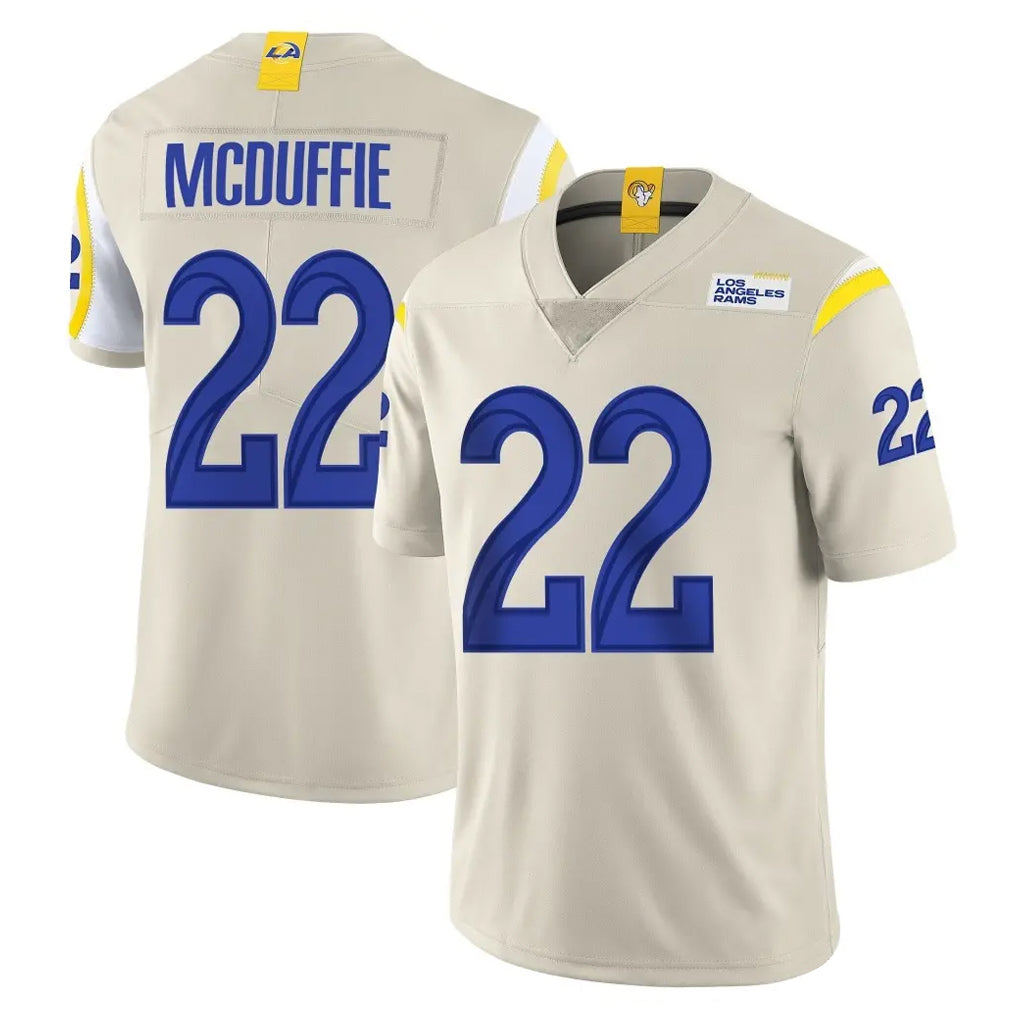 LA.Rams #22 Trent McDuffie Player Bone Limited Vapor Home Game Ddoa Stitched Jerseys