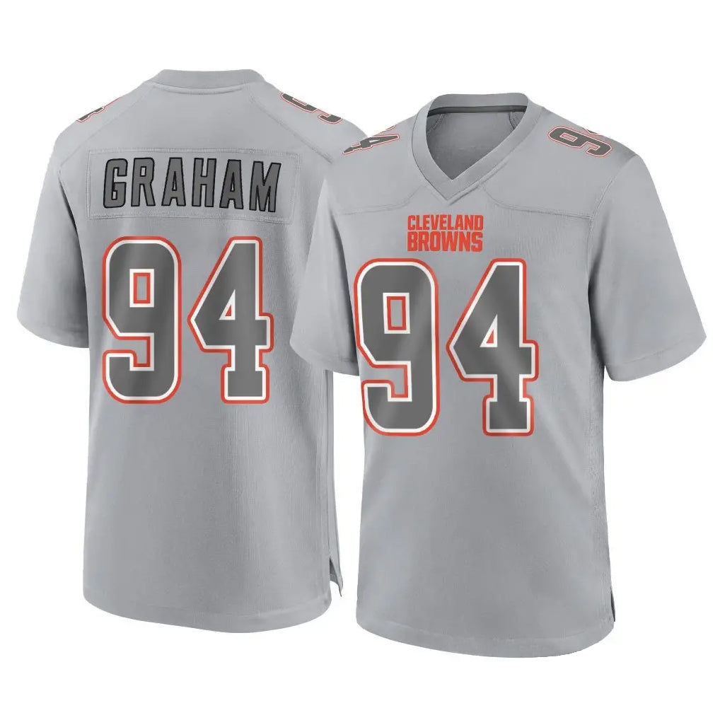 C.Browns #94 Mason Graham Player Gray Atmosphere Fashion Game Ddoa Stitched Jerseys
