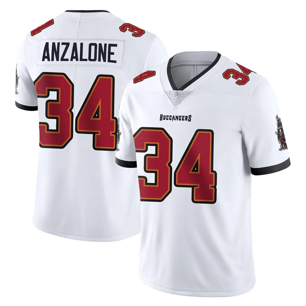 TB.Buccaneers #34 Alex Anzalone Player White Limited Vapor Untouchable Home Game Ddoa Stitched Jerseys
