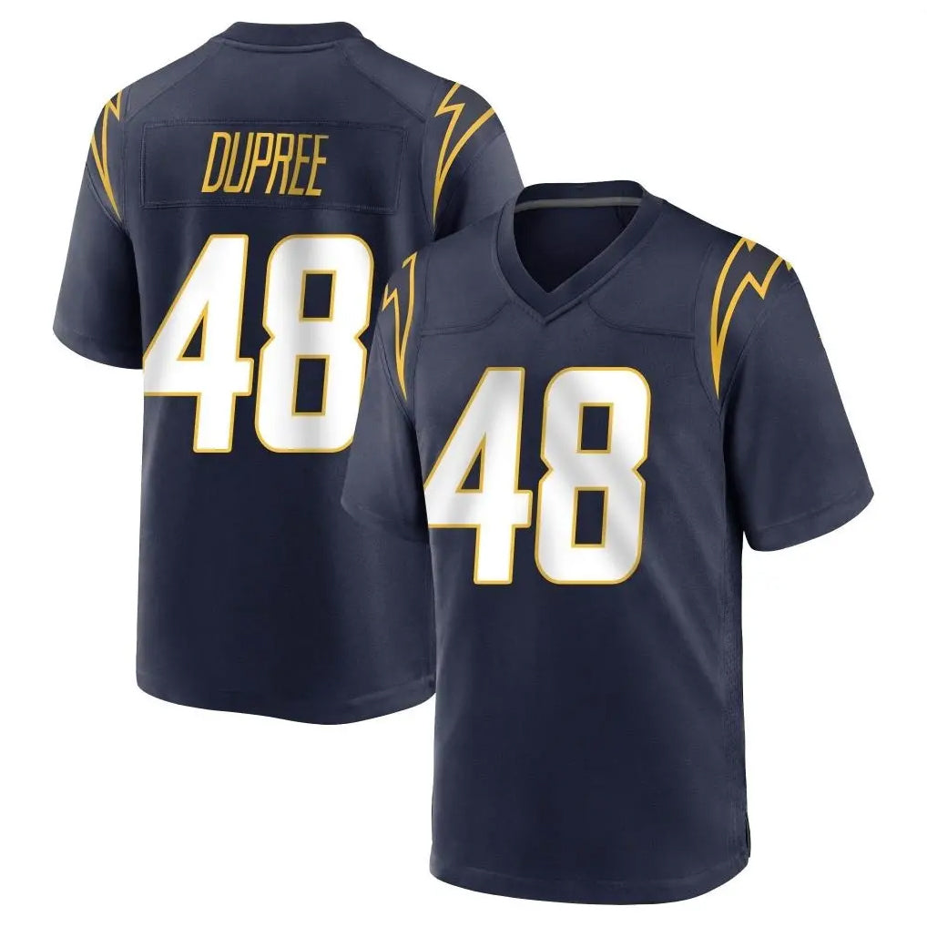 LA.Chargers #48 Bud Dupree Player Navy Home Game Ddoa Stitched Jerseys