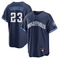 C.Cubs #23 Ryne Sandberg Player Navy City Connect Home Game Ddoa Stitched Jerseys