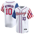 P.Pirates #10 Bryan Reynolds Player White 2025 Independence Day Vapor Premier Limited Ddoa Stitched Jerseys