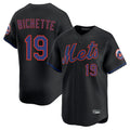 NY.Mets #19 Bo Bichette Player Black Alternate Home Limited Ddoa Stitched Jerseys