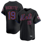 NY.Mets #19 Bo Bichette Player Black Alternate Home Limited Ddoa Stitched Jerseys
