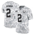 IN.Colts #2 Josh Downs Player Arctic Camo Salute To Service Limited Game Ddoa Stitched Jerseys