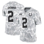 IN.Colts #2 Josh Downs Player Arctic Camo Salute To Service Limited Game Ddoa Stitched Jerseys