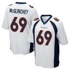 D.Broncos #69 Mike McGlinchey Player White Game Ddoa Stitched Jerseys