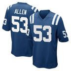 IN.Colts #53 CJ Allen Player Royal Home Game Ddoa Stitched Jerseys