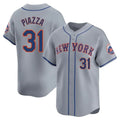 NY.Mets #31 Mike Piazza Player Gray Road Limited Home Ddoa Stitched Jerseys