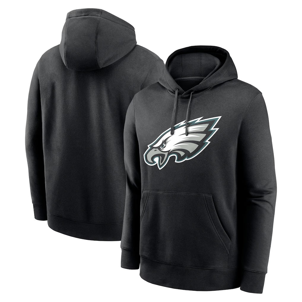 P.Eagles ## Eagles Blank Player Black LOGO Pullover Hoodies Home Game Ddoa Stitched Jerseys
