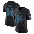 T.Titans #14 Carnell Tate Player Black Impact Limited Home Game Ddoa Stitched Jerseys