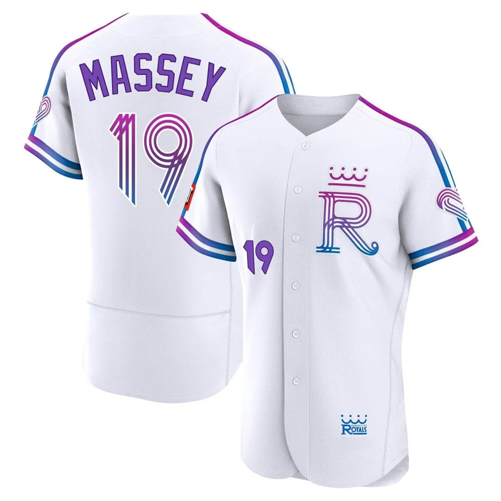 KC.Royals #19 Michael Massey Player White 2026 City Connect Limited Elite Home Ddoa Stitched Jerseys