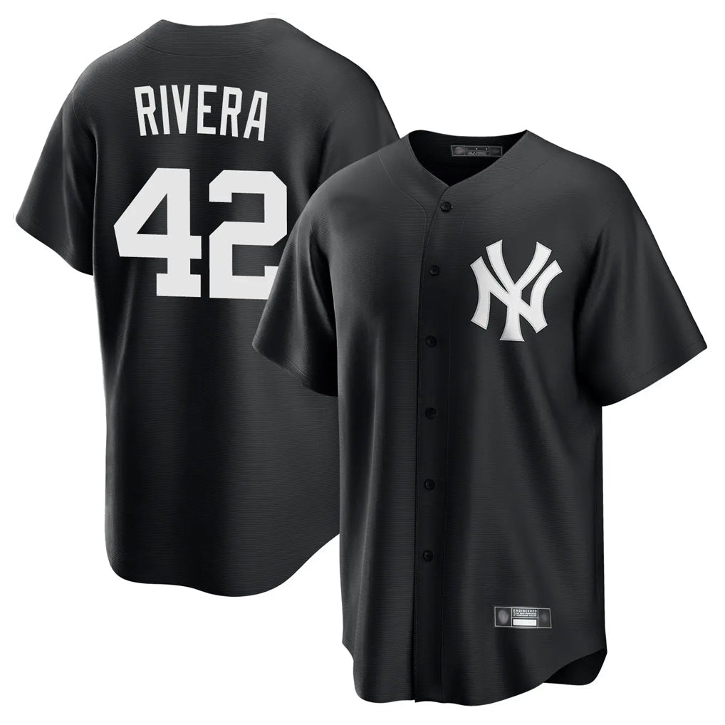 NY.Yankees #42 Mariano Rivera Player Black Game Ddoa Stitched Jerseys