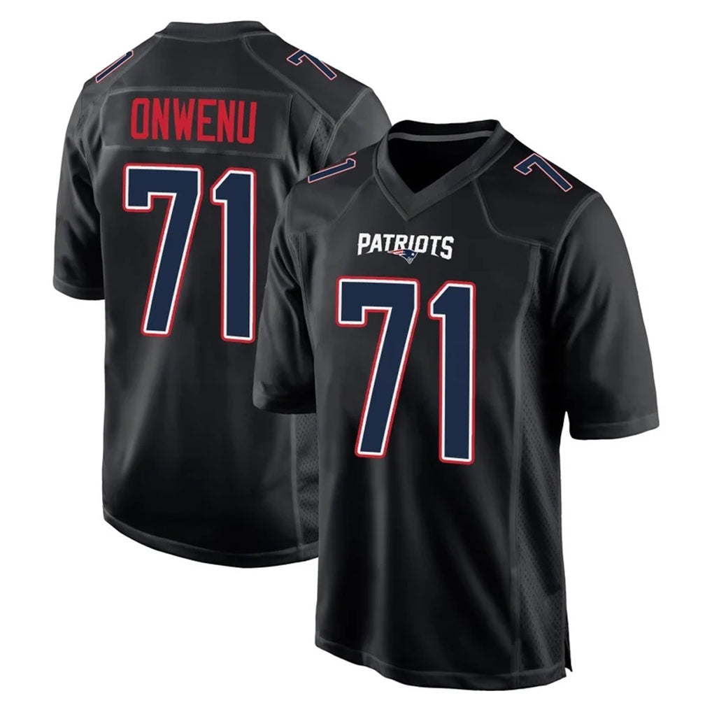 NE.Patriots #71 Mike Onwenu Player Carbon Fashion Limited Home Game Ddoa Stitched Jerseys