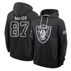 LV.Raiders #87 Michael Mayer Player 2026 Black Logo Pullover Hoodies Limited Game Stitched Jerseys