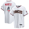 A.Diamondbacks #4 Ketel Marte Player White USA 250 Fourth of July Home Game Ddoa250Ys Stitched Jerseys