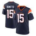 D.Broncos #15 Nik Bonitto Player Navy Home Game Ddoa Stitched Jerseys