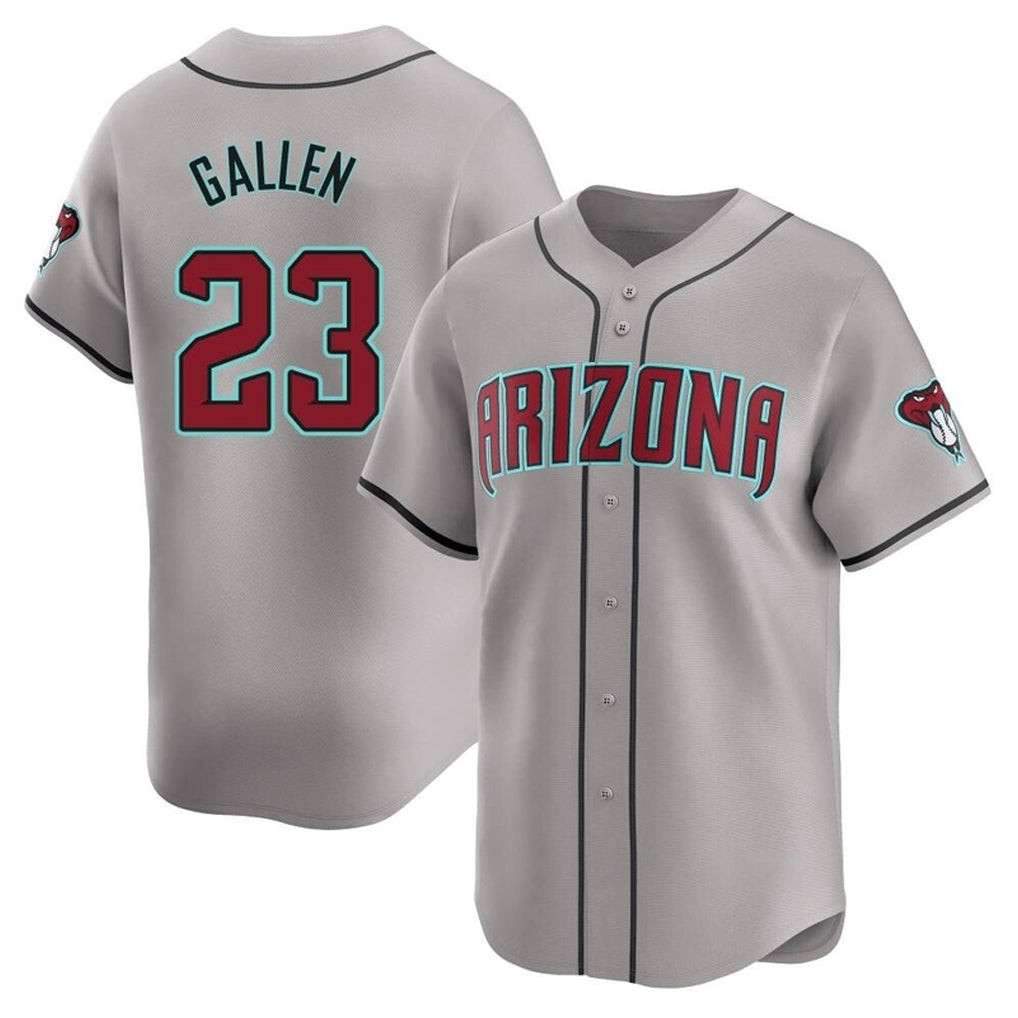 A.Diamondbacks #23 Zac Gallen Player Gray Road Limited Home Game Ddoa Stitched Jerseys