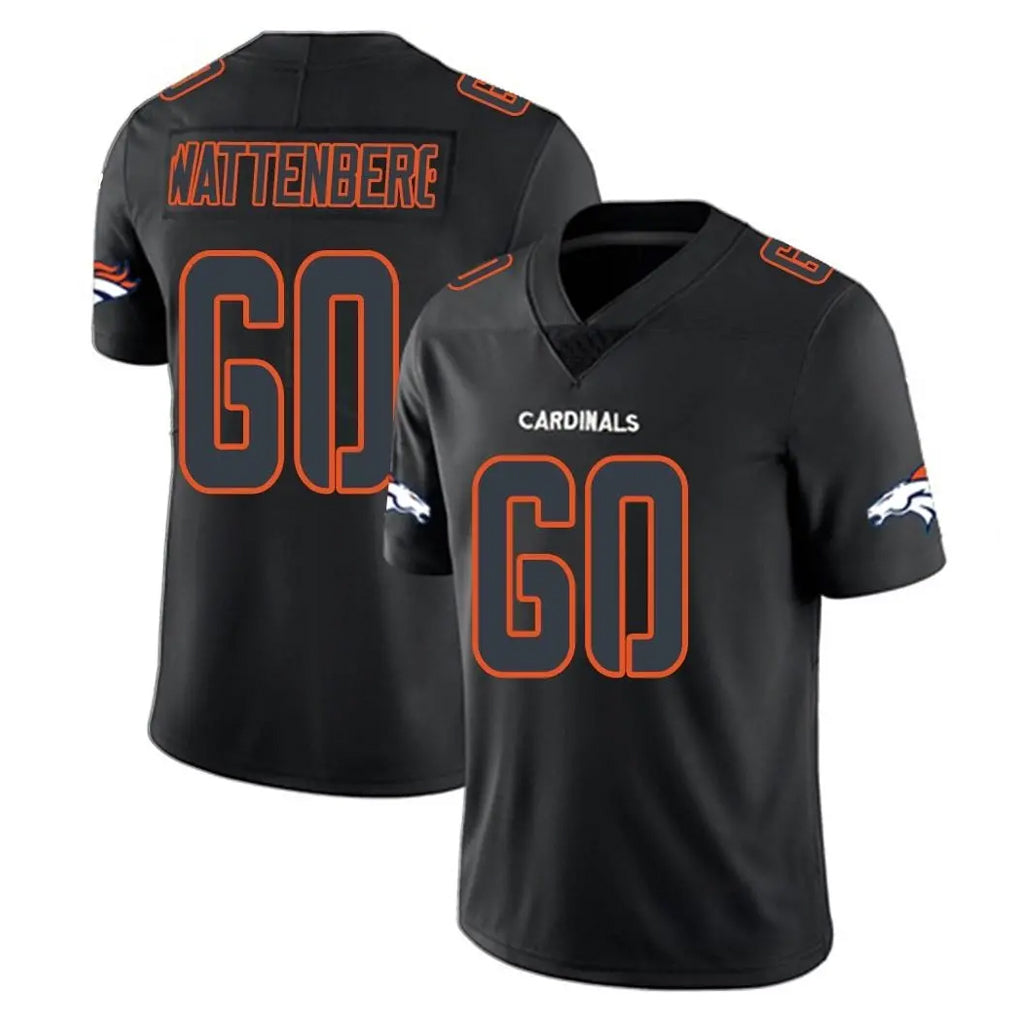 D.Broncos #60 Luke Wattenberg Player Black Impact Limited Game Ddoa Stitched Jerseys