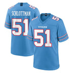 T.Titans #51 Austin Schlottmann Player Light Blue 2026 Game Home Ddoa Stitched Jerseys