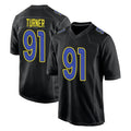 LA.Rams #91 Kobie Turner Player Black Fashion Limited Home Game Ddoa Stitched Jerseys
