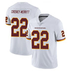 W.Commanders #22 Jacory Croskey-Merritt Player White Limited Vapor Untouchable Home Game Ddoa Stitched Jerseys