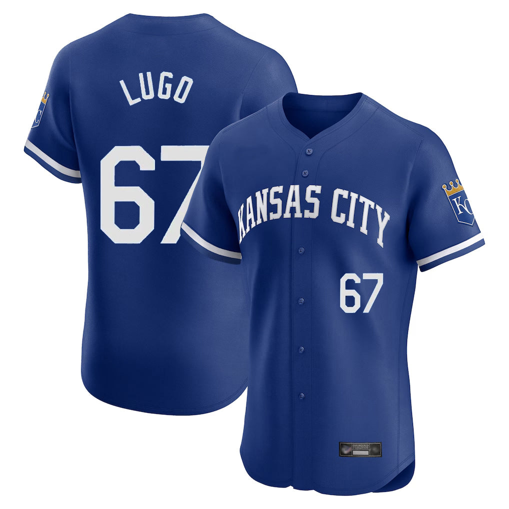 KC.Royals #67 Seth Lugo Player Royal Limited Elite Home Game Ddoa Stitched Jerseys