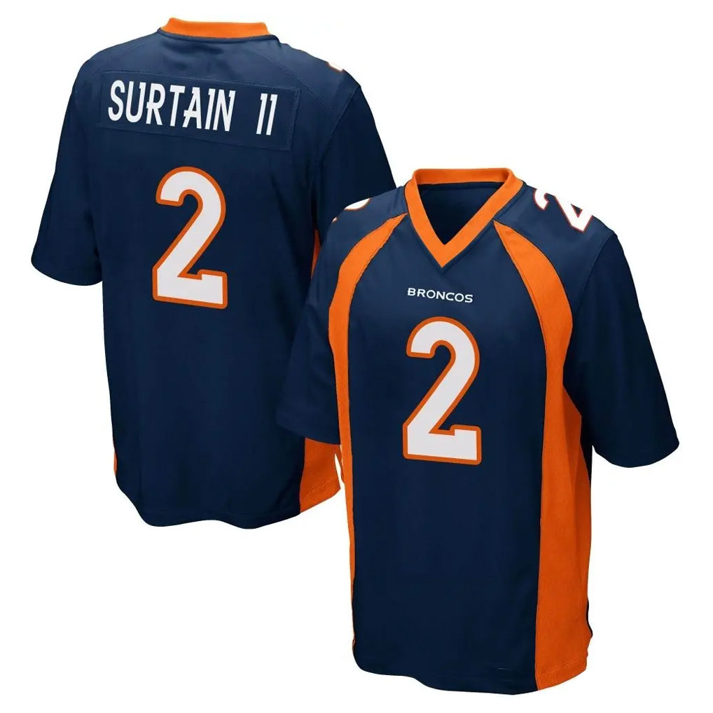 D.Broncos #2 Pat Surtain II Player Navy Game Ddoa Stitched Jerseys