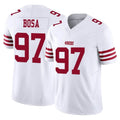 SF.49ers #97 Nick Bosa Player White Limited Vapor F.U.S.E. Home Game Ddoa Stitched Jerseys