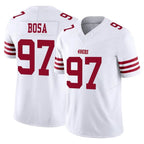 SF.49ers #97 Nick Bosa Player White Limited Vapor F.U.S.E. Home Game Ddoa Stitched Jerseys