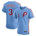 P.Phillies #3 Bryce Harper Player Light Blue Home Limited Elite Ddoa Stitched Jerseys