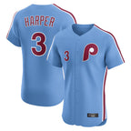 P.Phillies #3 Bryce Harper Player Light Blue Home Limited Elite Ddoa Stitched Jerseys
