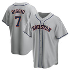 H.Astros #7 Craig Biggio Player Gray Home Game Ddoa Stitched Jerseys
