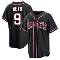 LA.Angels #9 Zach Neto Player Black Fashion Out Home Game Ddoa Stitched Jerseys